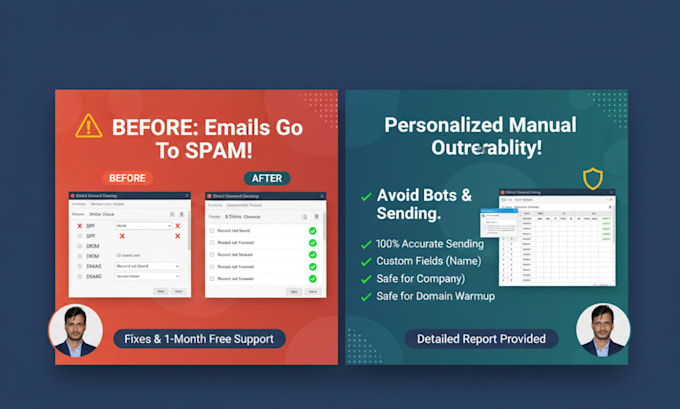 fix mail sync issues and send manual outreach emails