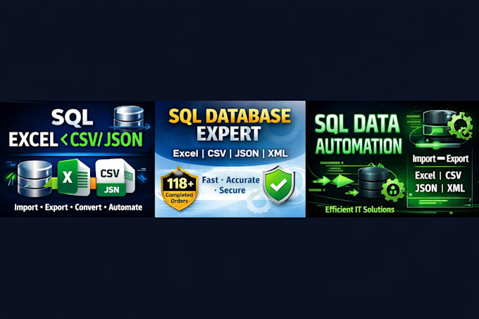 import export excel CSV to sql  XML and convert databases