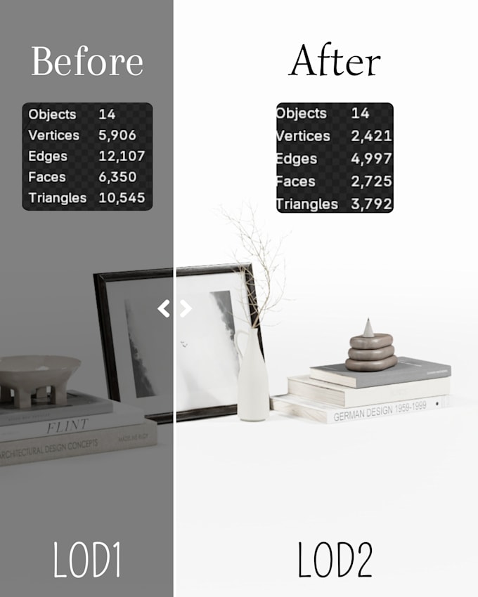 optimize your 3d models with lods and texture baking for realtime use