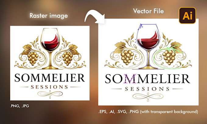 manual vector tracing, convert your image or logo to vector file