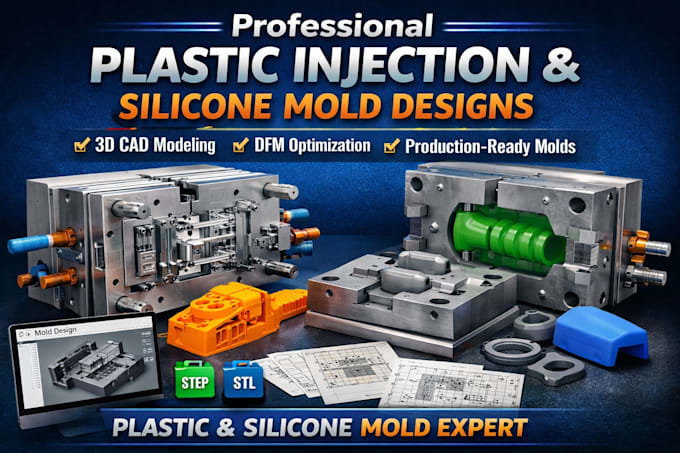 create professional plastic injection and silicone mold designs
