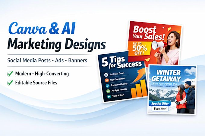 design high converting marketing visuals using canva and ai