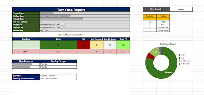 test your web app with detailed test cases and bug reports