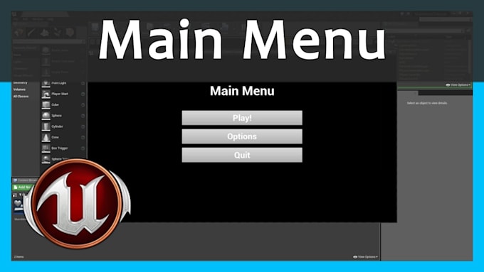 design UI UX design, hud, menus, and animation for unity or unreal engine game