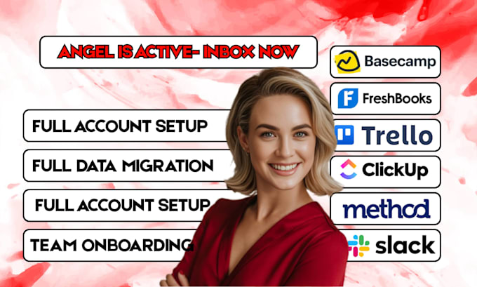 setup project on basecamp trello slack freshbook clickup method crm monday crm