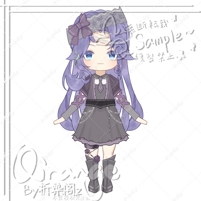 design a high quality chibi live2d character