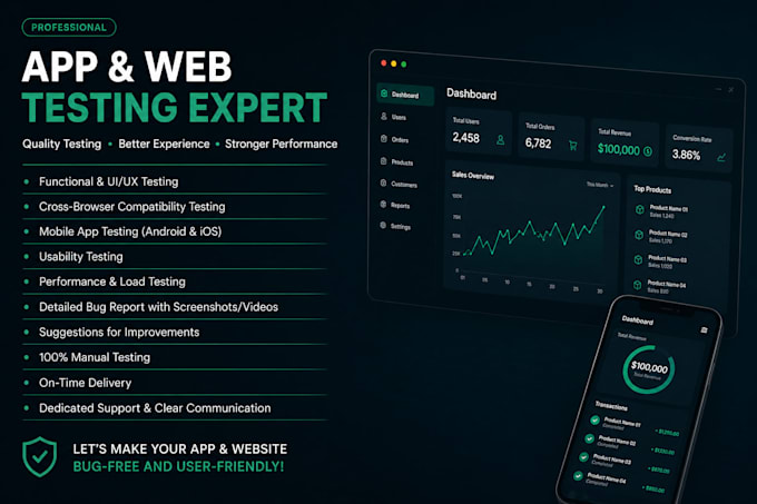 professional testing for your app and website