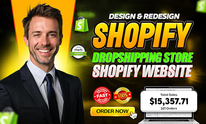 design a high converting shopify dropshipping store or redesign shopify website