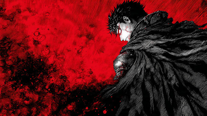 manga page custom dark berserk style art in high quality