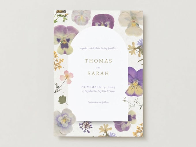 Inviation Clean Design Design a clean and elegant wedding invitation by Novitachristina | Fiverr