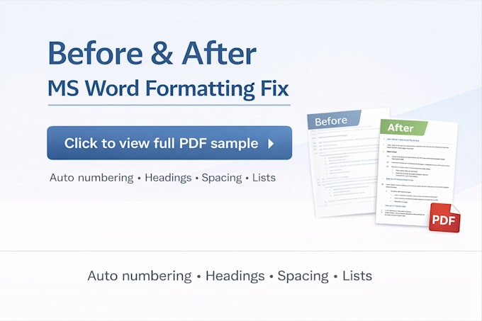 Word Format Problems Fix and format your microsoft word document professionally by ...