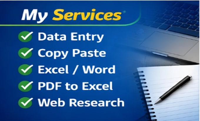 do accurate data entry, copy paste and typing work