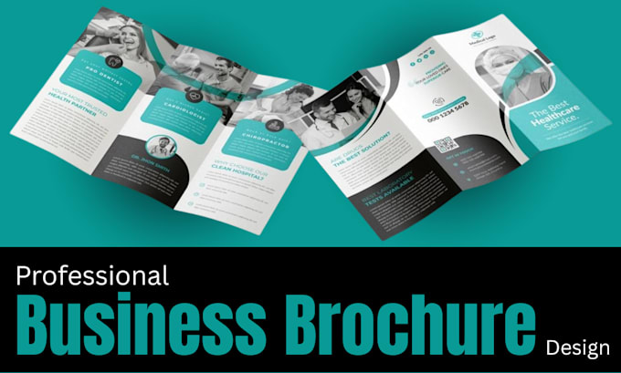 create a clean, print ready z fold brochure and flyer design