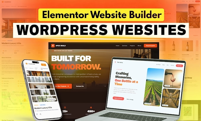 design, redesign wordpress website in elementor