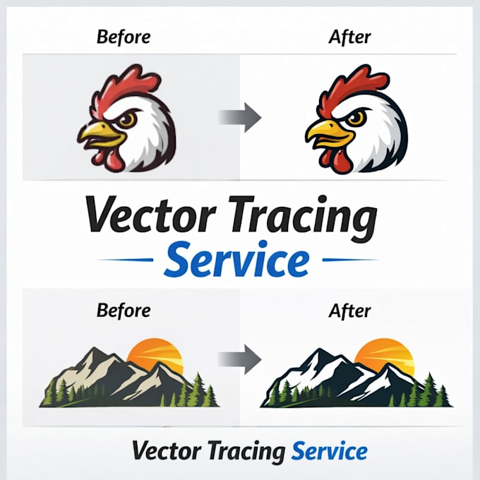 clean vector tracing and image to vector conversion
