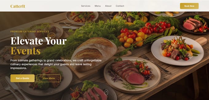 make professional catering website design and development