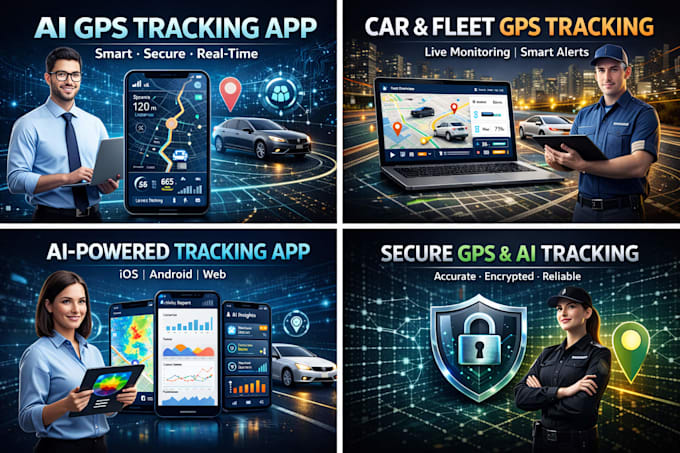 develop ai tracking app, gps tracking app, tracking gps car tracking mobile app