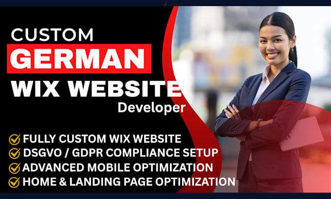 build a german website for any niche using wix or wordpress, deutsch website