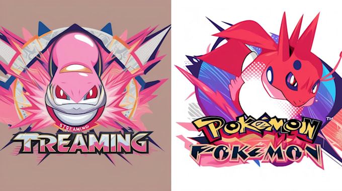 do pokemon logo for streaming, anime style