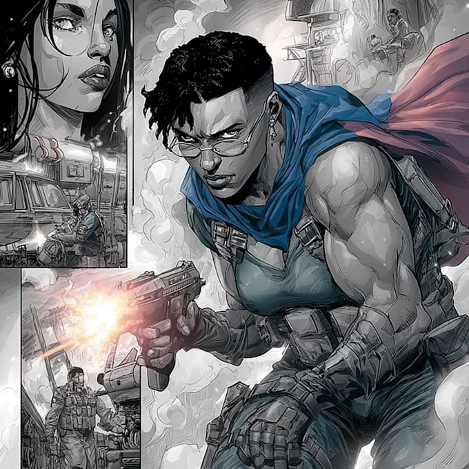 comic book artist for graphic novel superhero