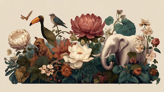 draw animal and botanical illustrations