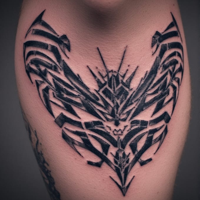 design unique tribal tattoo illustration