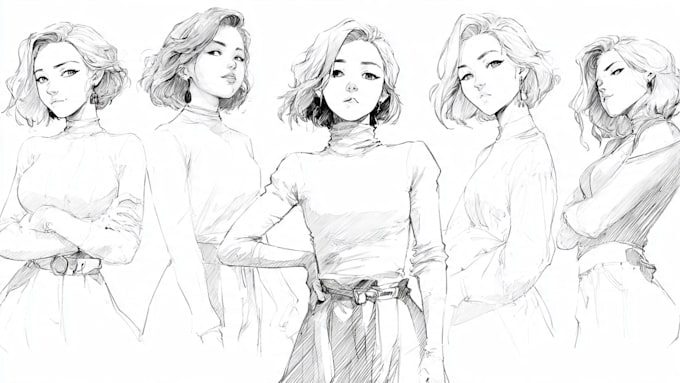 sketch any character in any way