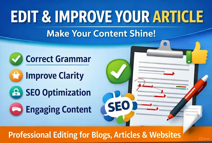 edit and improve your article or blog post