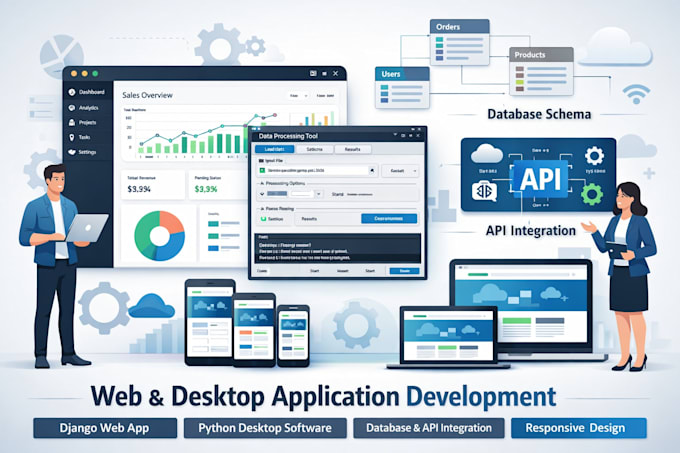 develop custom web and desktop applications