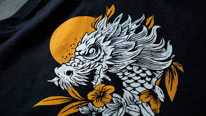 create linocut t shirt design for brands
