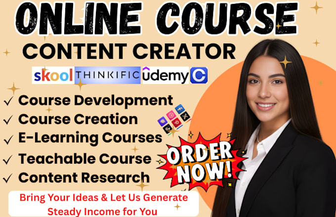 create online course, power point elearning content development for online coach