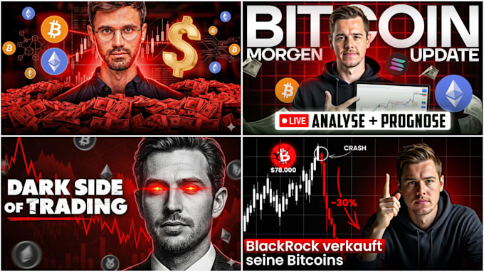 design clickbait crypto nft youtube thumbnail to boost CTR