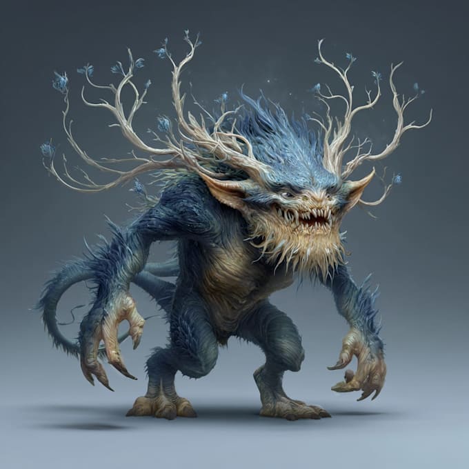 make creature and monster design with great details