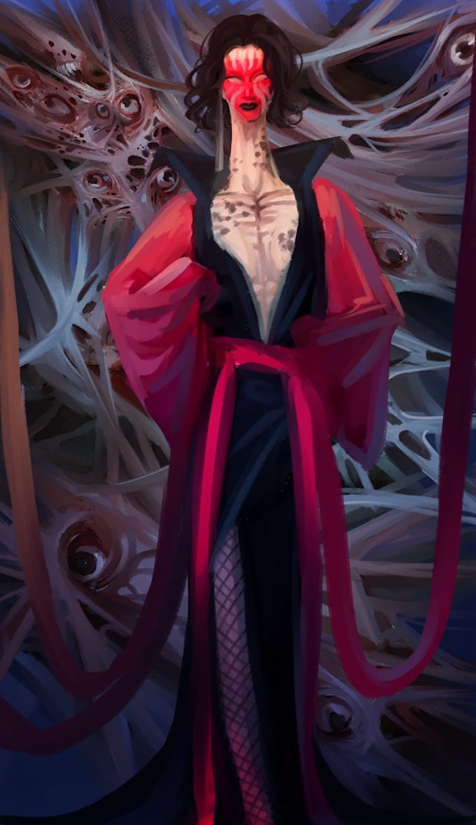 create dark, horror, monsters, creature concept art,  or  illustrations