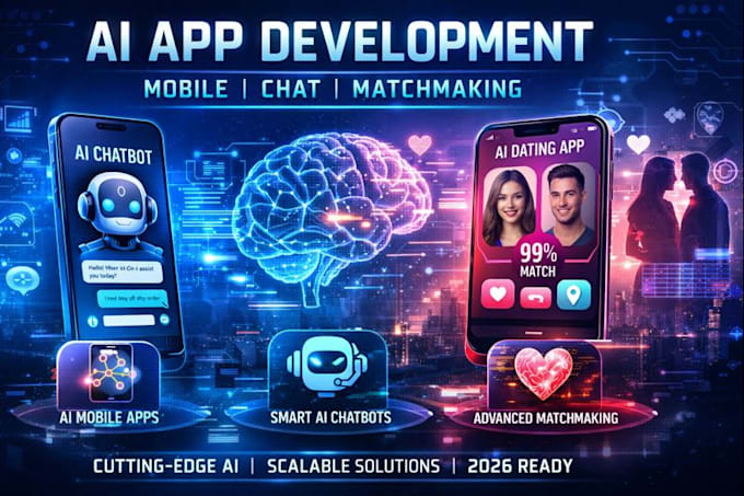 develop ai mobile app development, ai chat app, ai dating matchmaking ai apps