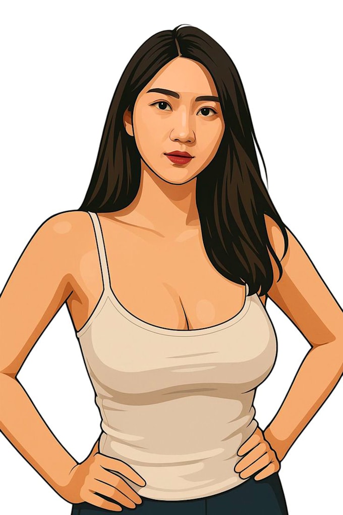 design vector cartoon character portrait