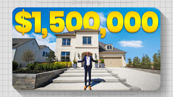 design  thumbnail for real estate youtuber