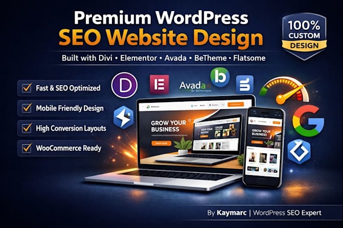 design wordpress ecommerce SEO website with betheme flatsome avada theme