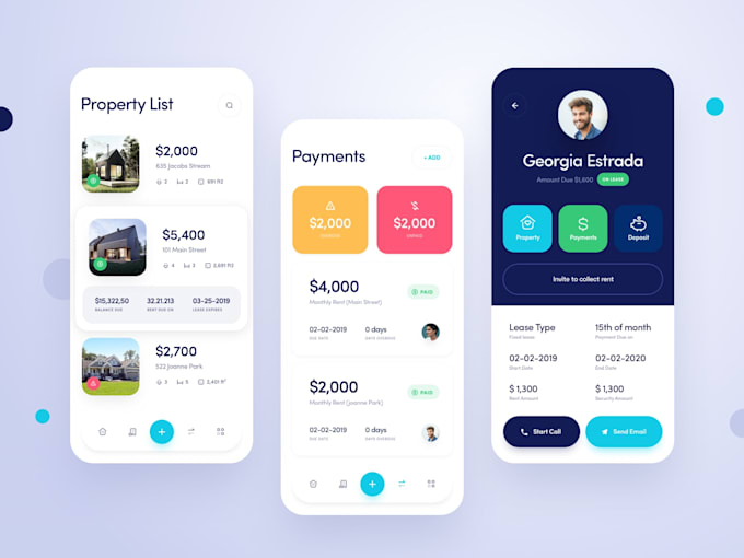 develop property management app, property app, real estate app, house rental app