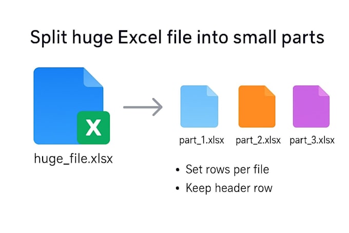 split huge CSV or excel file