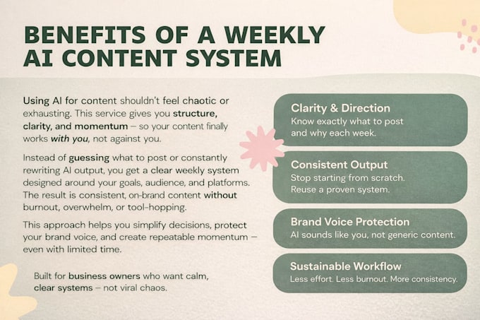 audit your ai content setup and create a simplified weekly plan