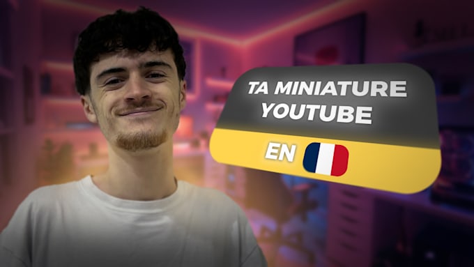 make your youtube thumbnail for english or french