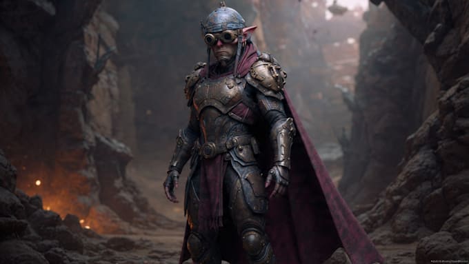 create fantasy, sci fi, character with hyperrealistic style