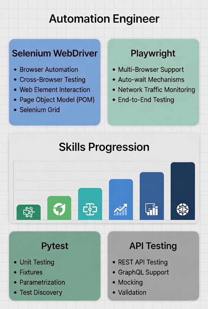 automation and manual QA tester, selenium, playwright, cypress, API testing