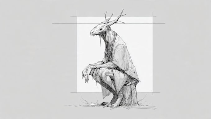 sketch a character or a creature for you