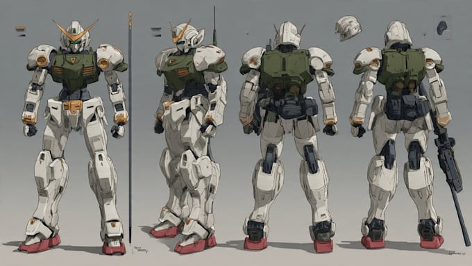 design a gundam, transformer, robot, armor, mecha