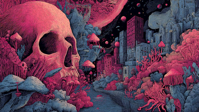 make trippy, psychedelic, surreal, illustrations designs