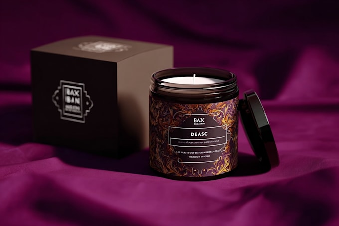 do candle label, branding and product label design