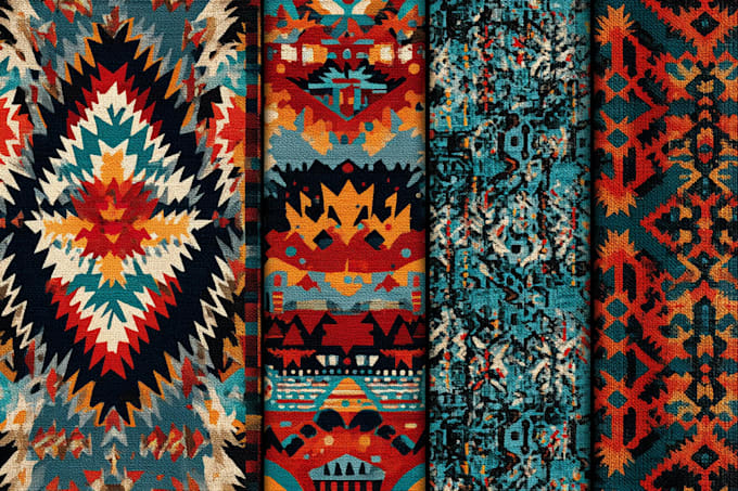 do textile seamless geometric, tribal and bohemian patterns