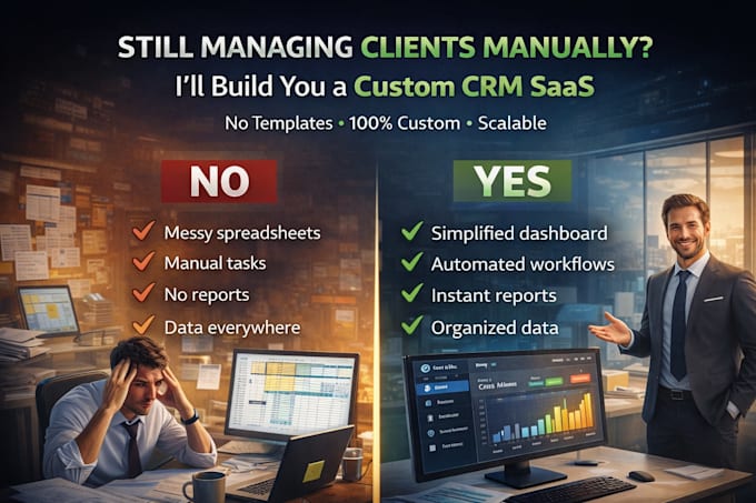 develop custom CRM saas web app and business software solutions